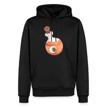 Cat, Katze, Animal, pet, Haustier, love, gift, Ges - Männer Premium Bio Hoodie - Schwarz - Vorne - Nico (187cm)
