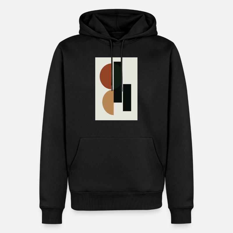art moderne, équilibre - Sweat à capuche Premium bio Homme - noir