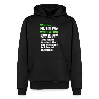 I am a Programmer! - Männer Premium Bio Hoodie - Schwarz - Vorne - Nico (187cm)