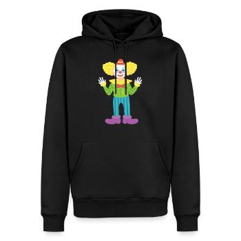 Clown - Sweat à capuche Premium bio Homme - noir - Devant - Nico (187cm)