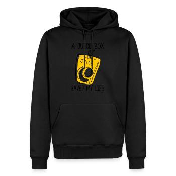 A Juice Box Saved My Life 5 - Men’s Premium Organic Hoodie - black - Front - Nico (187cm)