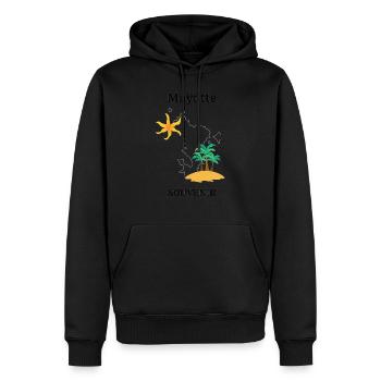 Mayotte Souvenir 3 - Männer Premium Bio Hoodie - Schwarz - Vorne - Nico (187cm)