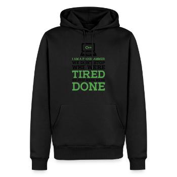 I'm A Programmer We Don't Stop When We're Tired Pr - Männer Premium Bio Hoodie - Schwarz - Vorne - Nico (187cm)