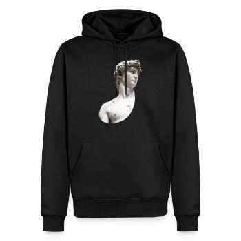 David | Michelangelo di Lodovico Buonarroti Simoni - Männer Premium Bio Hoodie - Schwarz - Vorne - Nico (187cm)