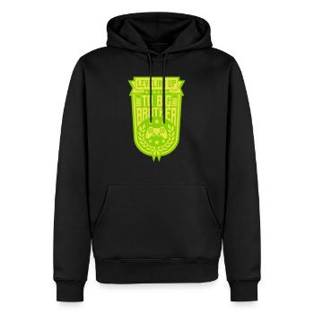 Leveling up big brother - Männer Premium Bio Hoodie - Schwarz - Vorne - Nico (187cm)