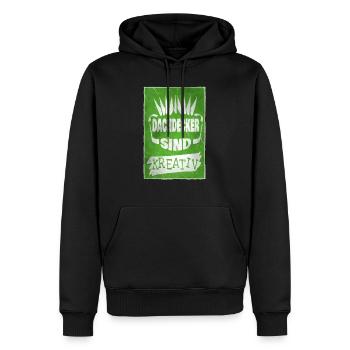 Dachdecker - Männer Premium Bio Hoodie - Schwarz - Vorne - Nico (187cm)