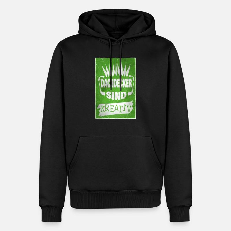 Dachdecker - Männer Premium Bio Hoodie - Schwarz