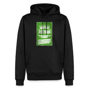 Sehr Kreativ als Elektriker - Männer Premium Bio Hoodie - Schwarz - Vorne - Nico (187cm)