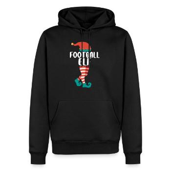 Weihnachts Elf Partnerlook Design Xmas Elfen - Männer Premium Bio Hoodie - Schwarz - Vorne - Nico (187cm)
