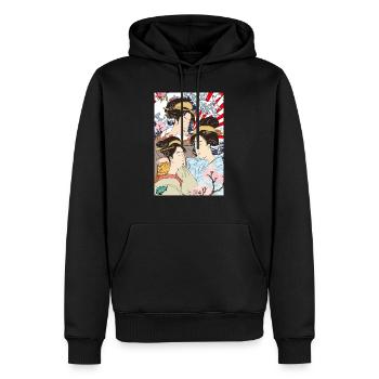 Schöne Menschen - Männer Premium Bio Hoodie - Schwarz - Vorne - Nico (187cm)