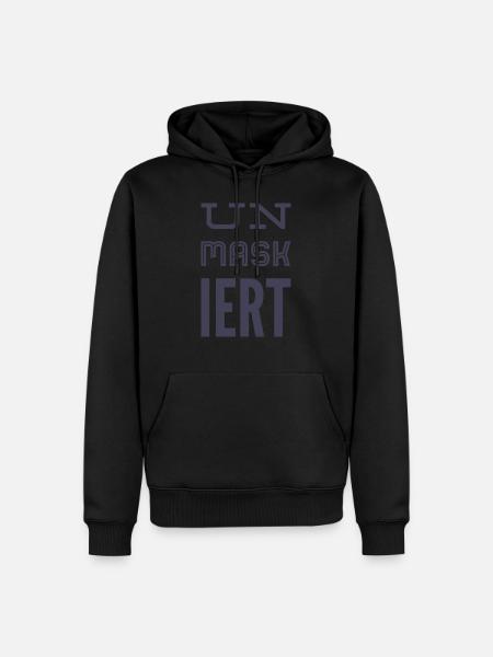 UN MASKED - Unmasked - Unmasked. NOWY HIT! - Ekologiczna męska bluza z kapturem Premium - czarny