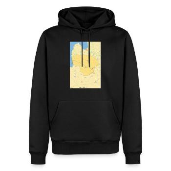 Litauen Karte mit Städten Straßen Flüssen Seen - Männer Premium Bio Hoodie - Schwarz - Vorne - Nico (187cm)