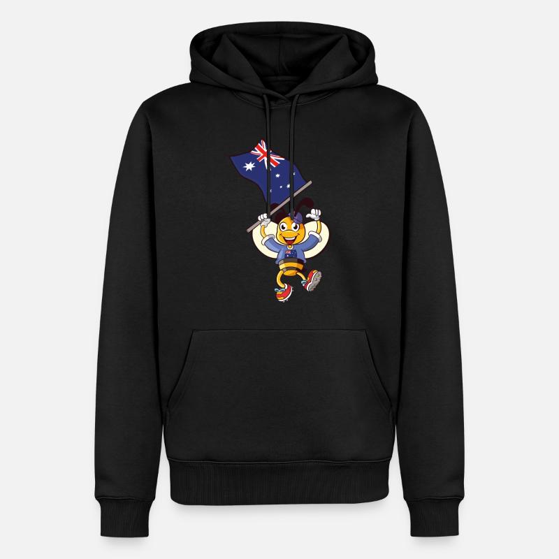 Abeille australienne - Sweat à capuche Premium bio Homme - noir