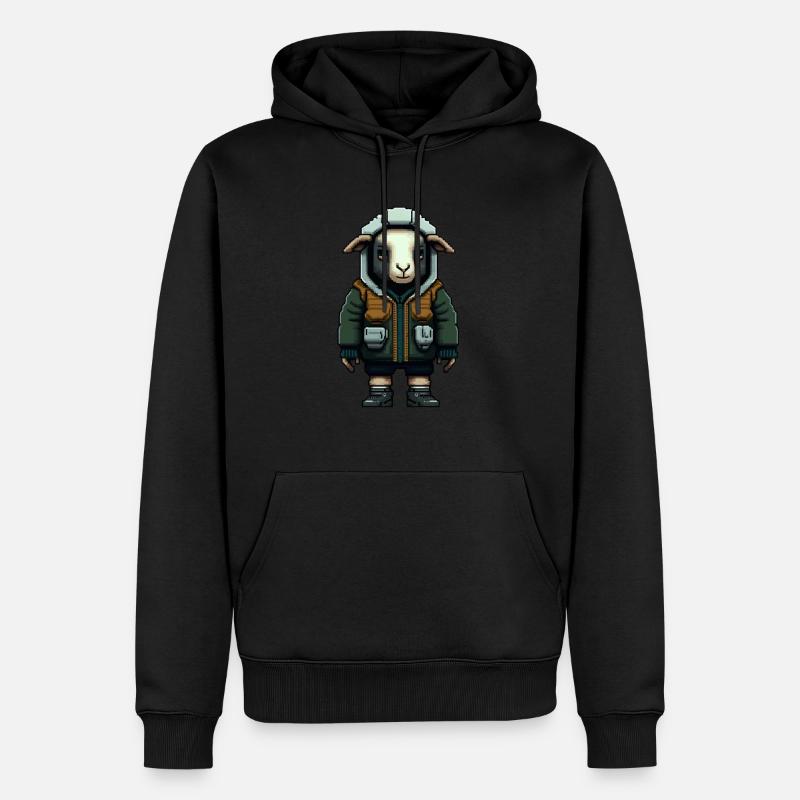 Wooligan ein Hooligan-Schaf - Männer Premium Bio Hoodie - Schwarz