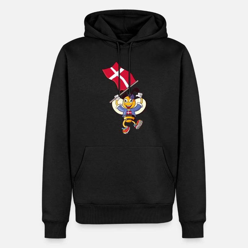 Danemark Abeille - Sweat à capuche Premium bio Homme - noir