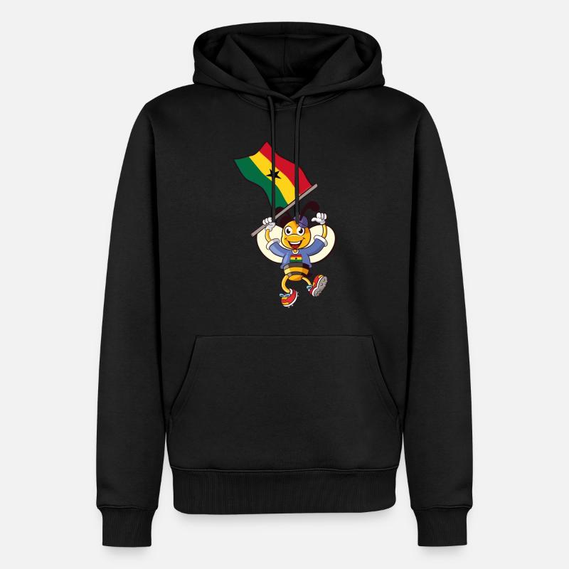 Ghana Bee - Sweat à capuche Premium bio Homme - noir
