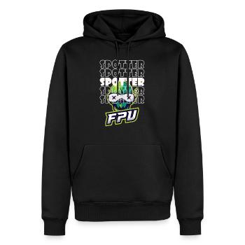 FPV Spotter DrohnenPilot Own Spotter Drohne Riot! - Männer Premium Bio Hoodie - Schwarz - Vorne - Nico (187cm)