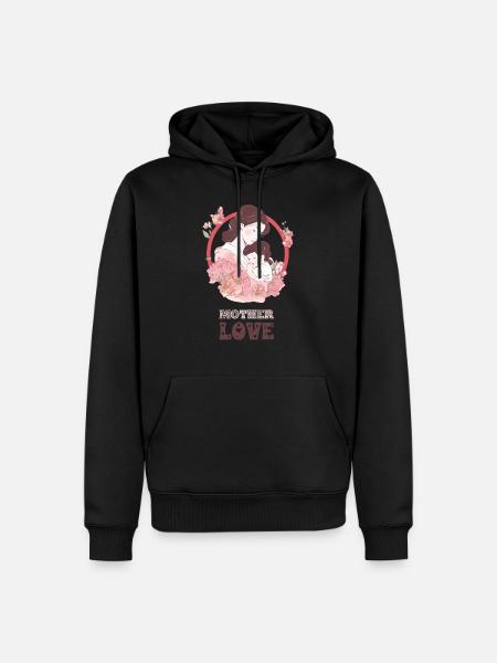 Mutterliebe - Männer Premium Bio Hoodie - Schwarz