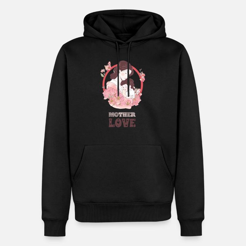 Mutterliebe - Männer Premium Bio Hoodie - Schwarz