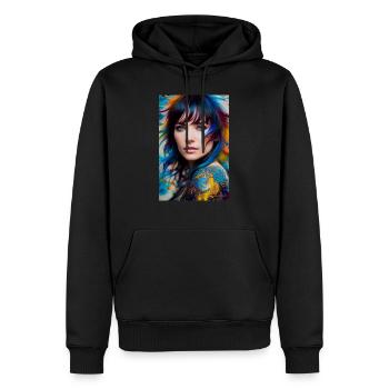 Farbenfrohe Schönheit 3 - Männer Premium Bio Hoodie - Schwarz - Vorne - Nico (187cm)