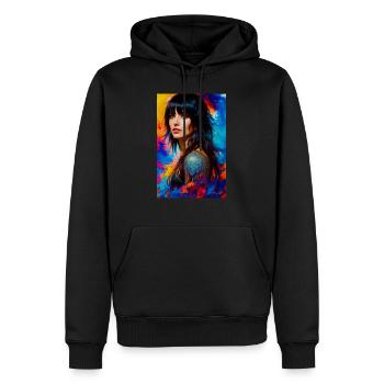 Colorful Beauty 6 - Men’s Premium Organic Hoodie - black - Front - Nico (187cm)