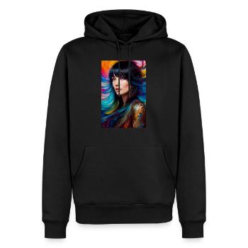 Colorful beauty 14 - Men’s Premium Organic Hoodie - black - Front - Nico (187cm)