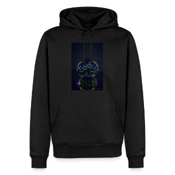Blasen in einer Blase neon 1 - Männer Premium Bio Hoodie - Schwarz - Vorne - Nico (187cm)