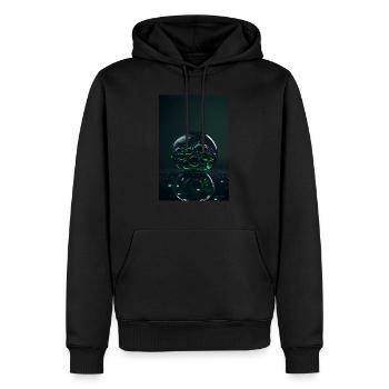 Blasen in einer Blase grün 1 - Männer Premium Bio Hoodie - Schwarz - Vorne - Nico (187cm)