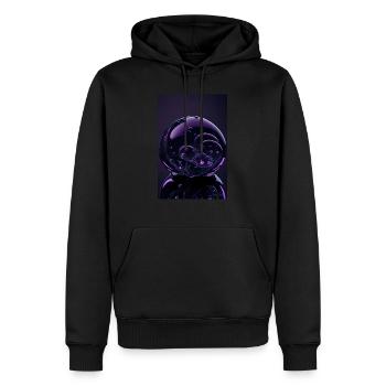 Blasen in einer Blase magenta 2 - Männer Premium Bio Hoodie - Schwarz - Vorne - Nico (187cm)