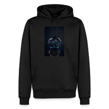 Blasen in einer Blase regenbogen 1 - Männer Premium Bio Hoodie - Schwarz - Vorne - Nico (187cm)