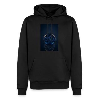 Blasen in einer Blase blau 1 - Männer Premium Bio Hoodie - Schwarz - Vorne - Nico (187cm)