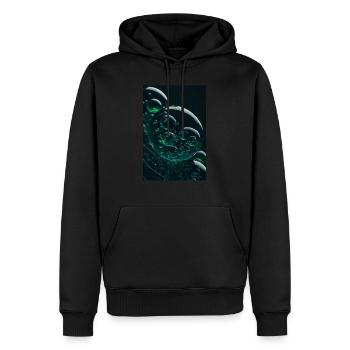 Blasen in einer Blase grün 2 - Männer Premium Bio Hoodie - Schwarz - Vorne - Nico (187cm)