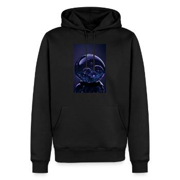 Blasen in einer Blase purple 2 - Männer Premium Bio Hoodie - Schwarz - Vorne - Nico (187cm)