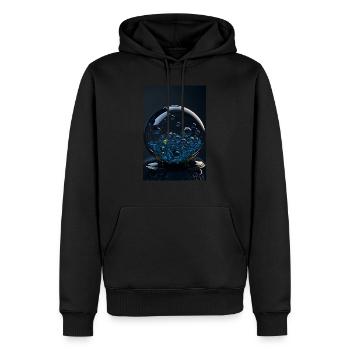 Blasen in einer Blase chrome 2 - Männer Premium Bio Hoodie - Schwarz - Vorne - Nico (187cm)