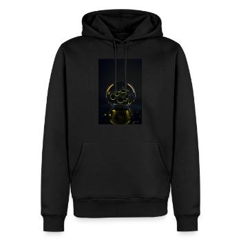 Blasen in einer Blase gelb 1 - Männer Premium Bio Hoodie - Schwarz - Vorne - Nico (187cm)