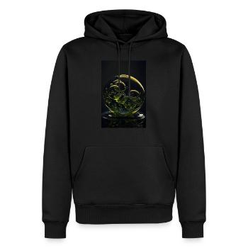 Blasen in einer Blase gelb 2 - Männer Premium Bio Hoodie - Schwarz - Vorne - Nico (187cm)