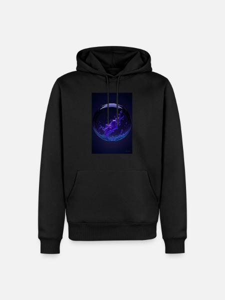 Clouds in a bubble purple2 - Men’s Premium Organic Hoodie - black