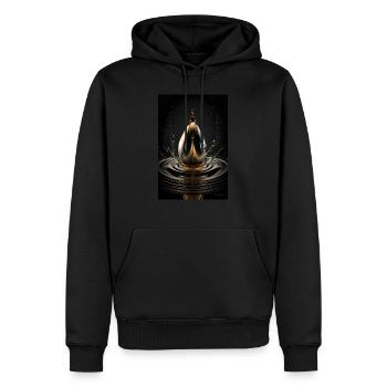 Déposer chrome 2 - Sweat à capuche Premium bio Homme - noir - Devant - Nico (187cm)