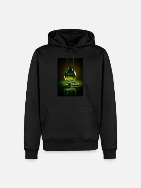 Drops green 3 - Men’s Premium Organic Hoodie - black