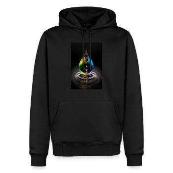 Drops neon 3 - Men’s Premium Organic Hoodie - black - Front - Nico (187cm)