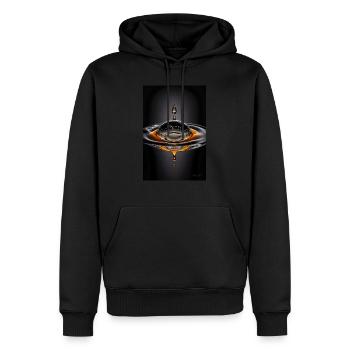 Drops magma 3 - Men’s Premium Organic Hoodie - black - Front - Nico (187cm)