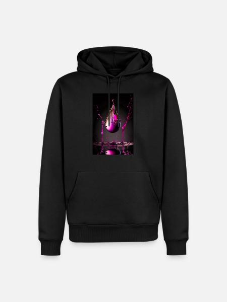 Drops magenta 3 - Men’s Premium Organic Hoodie - black