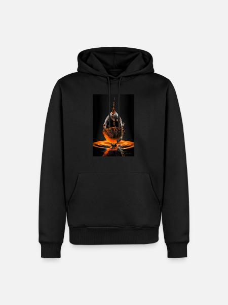 Drops orange 4 - Men’s Premium Organic Hoodie - black