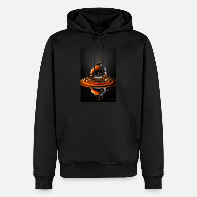 Drops orange 3 - Men’s Premium Organic Hoodie - black