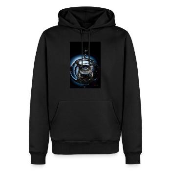 Drop chrome 5 - Men’s Premium Organic Hoodie - black - Front - Nico (187cm)