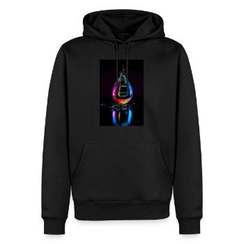 Gouttes néon 7 - Sweat à capuche Premium bio Homme - noir - Devant - Nico (187cm)