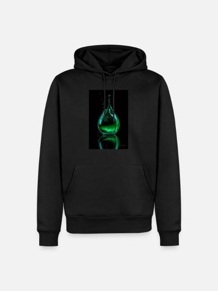 Drops green 6 - Men’s Premium Organic Hoodie - black