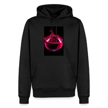 Gouttes magenta 6 - Sweat à capuche Premium bio Homme - noir - Devant - Nico (187cm)