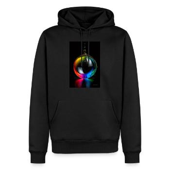 Drop rainbow 5 - Men’s Premium Organic Hoodie - black - Front - Nico (187cm)