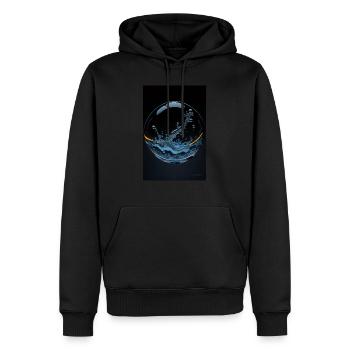 Kaos in einer Blase chrome 2 - Männer Premium Bio Hoodie - Schwarz - Vorne - Nico (187cm)